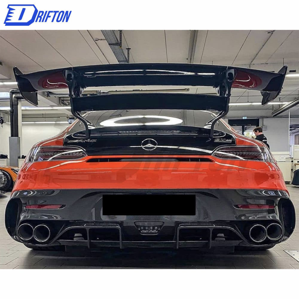 Black Series Style Dry Carbon Fiber Rear Spoiler (with LED) For Mercedes-Benz AMG GT GTS GTC GTR 2015-2019