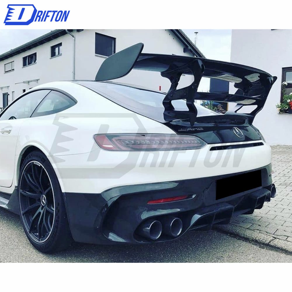 Black Series Style Dry Carbon Fiber Rear Spoiler (with LED) For Mercedes-Benz AMG GT GTS GTC GTR 2015-2019