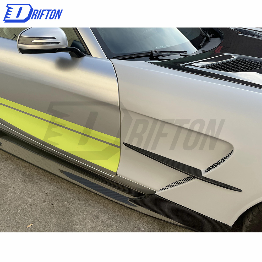 Black Series Style Dry Carbon Fiber Side Skirt For Mercedes-Benz AMG GT GTS GTC GTR 2015-2019