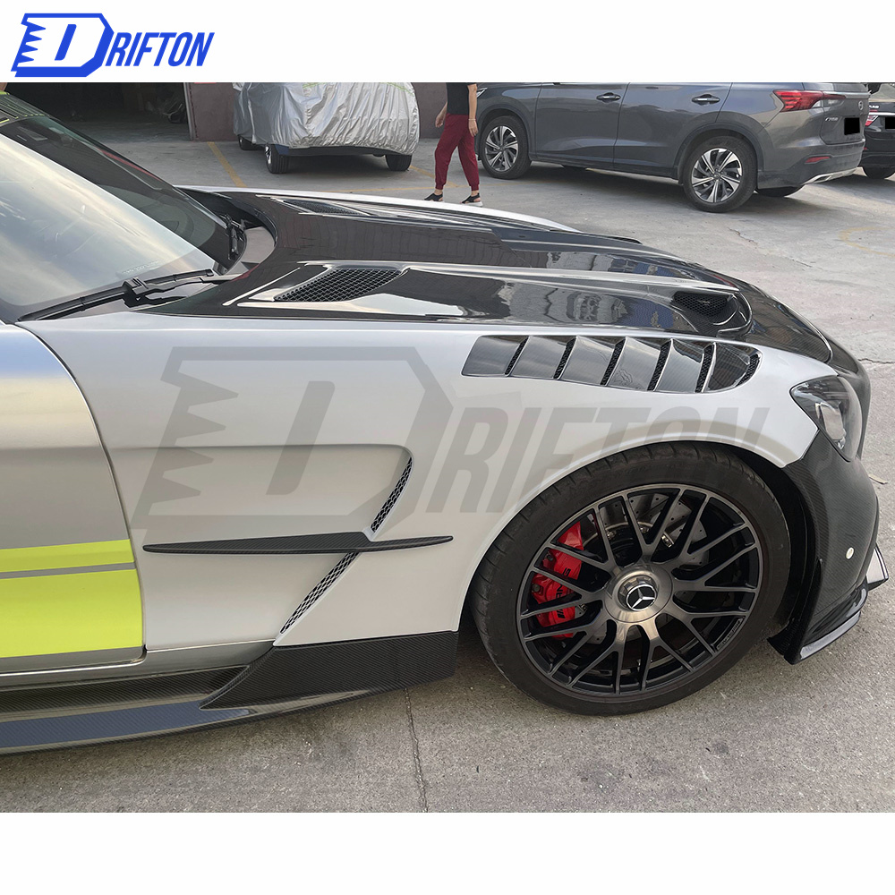 Black Series Style Dry Carbon Fiber Side Skirt For Mercedes-Benz AMG GT GTS GTC GTR 2015-2019