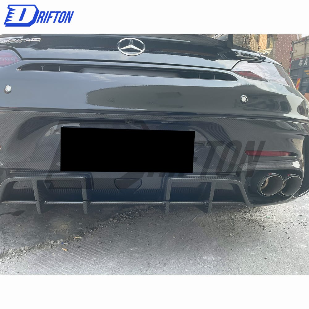 Black Series Style Half Carbon Fiber Rear Bumper For Mercedes-Benz AMG GT GTS GTC GTR 2015-2019