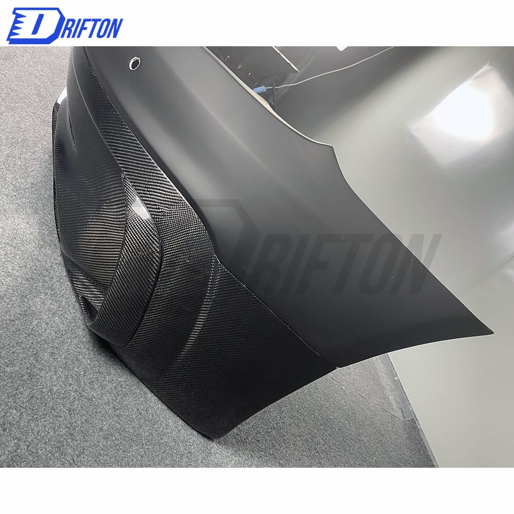 Black Series Style Half Carbon Fiber Rear Bumper For Mercedes-Benz AMG GT GTS GTC GTR 2015-2019