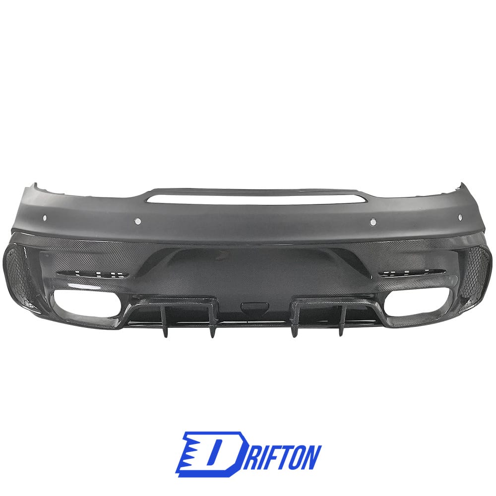 Black Series Style Half Carbon Fiber Rear Bumper For Mercedes-Benz AMG GT GTS GTC GTR 2015-2019