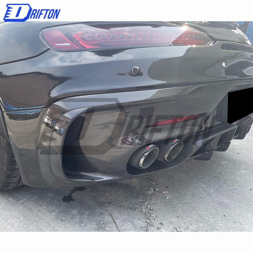 Black Series Style Half Carbon Fiber Rear Bumper For Mercedes-Benz AMG GT GTS GTC GTR 2015-2019