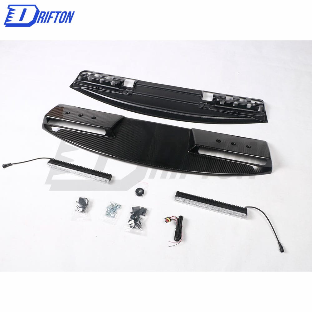 Dry Carbon Fiber Roof Spoiler INCL Light For Land Rover Defender 2020-2021