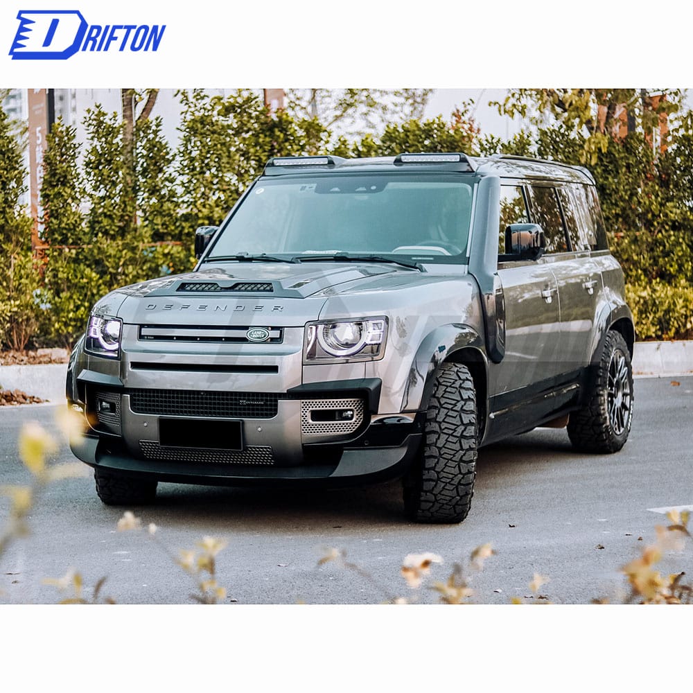 Dry Carbon Fiber Roof Spoiler INCL Light For Land Rover Defender 2020-2021