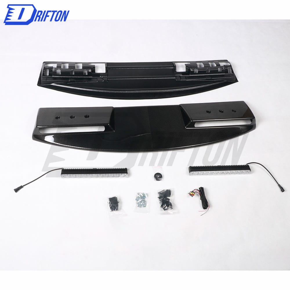 Dry Carbon Fiber Roof Spoiler INCL Light For Land Rover Defender 2020-2021