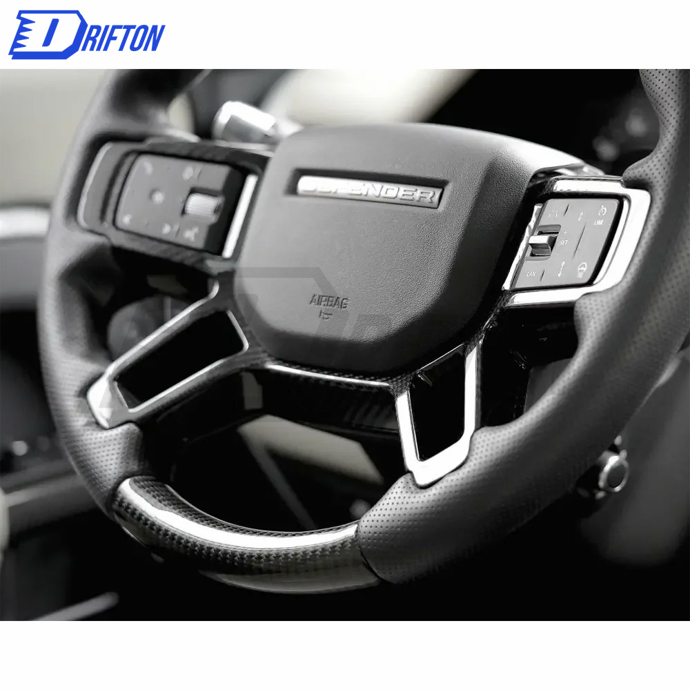 Customize Carbon Fiber & Alcantara With Center Trim Steering Wheel For Land Rover Defender 2020-2023