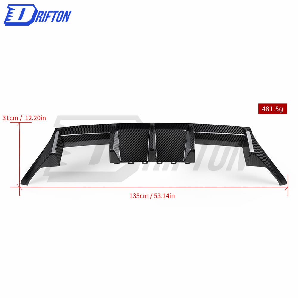 OEM Style Dry Carbon Fiber Rear Diffuser (LR Tips) For BMW G87 M2 2023-Present