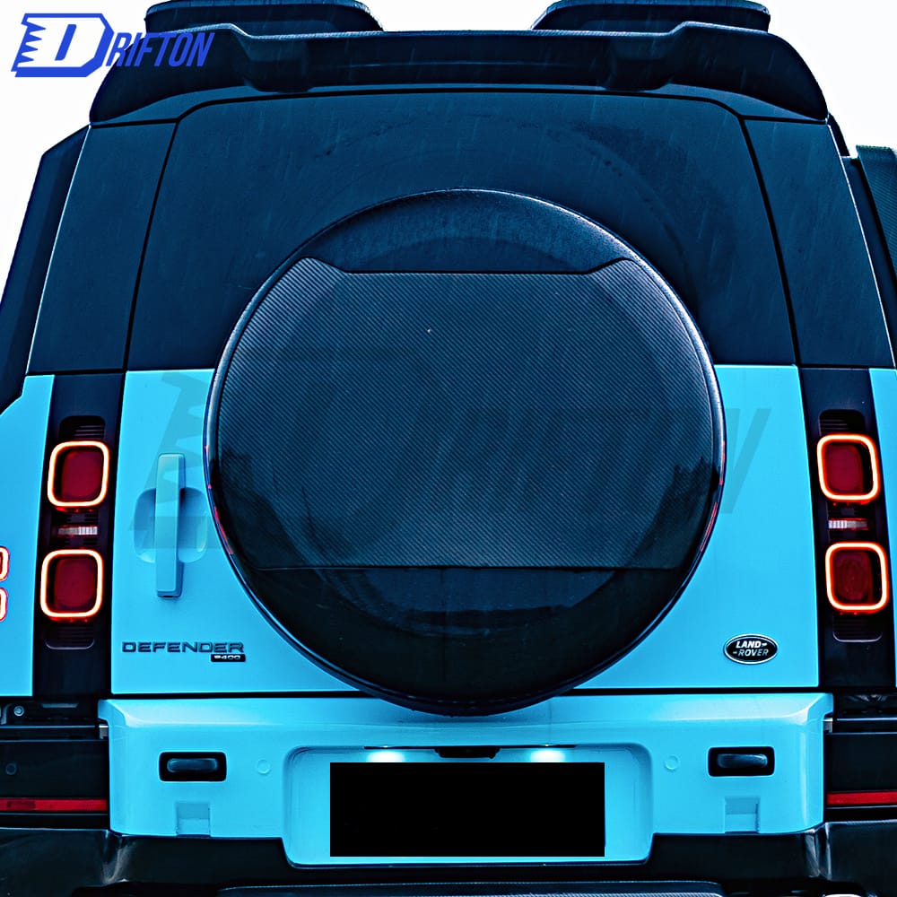 Plastic Spare Tyre & Dry Carbon Fiber Cover For Land Rover Defender 2020-2023