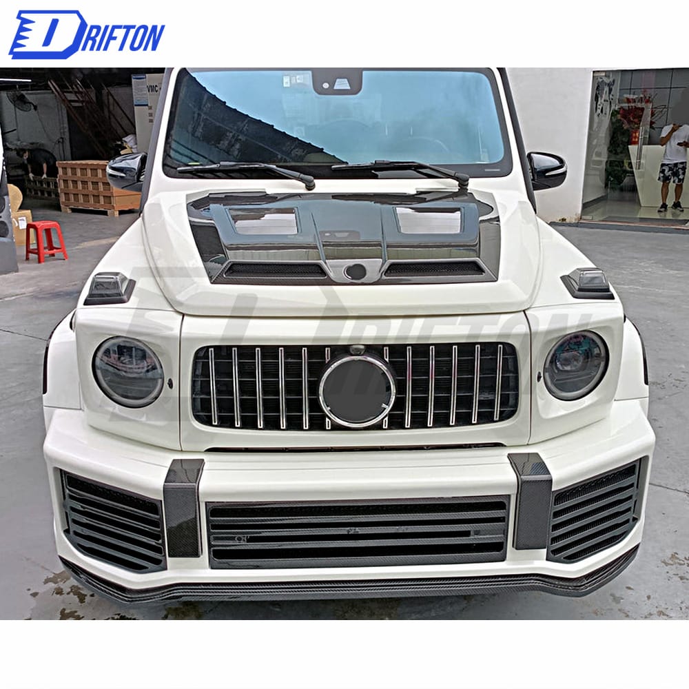 Urban Style Dry Carbon Fiber With Portion Primer Front Bumper For Mercedes Benz G-Class W464 AMG G63 2018-2020