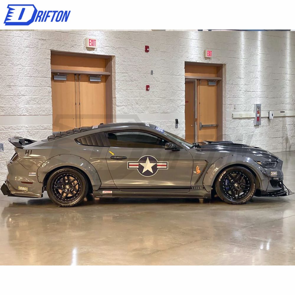 CMST V1 Transparent Style Carbon Fiber With Glass Hood For Ford Mustang 2015-2017