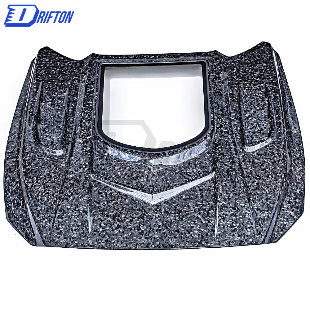 CMST V1 Transparent Style Forged Carbon Fiber With Glass Hood For Ford Mustang 2015-2017