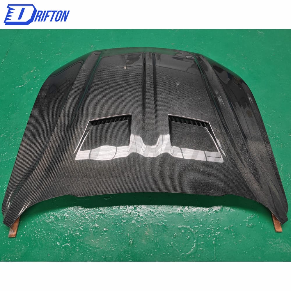 Super Snake Style Carbon Fiber Hood For Ford Mustang 2018-2023
