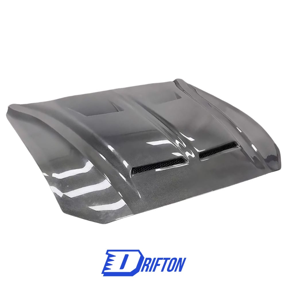 Super Snake Style Carbon Fiber Hood For Ford Mustang 2018-2023