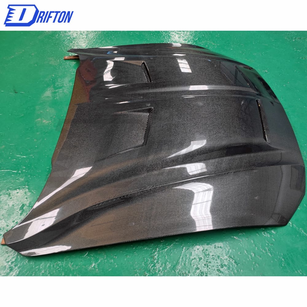 Super Snake Style Carbon Fiber Hood For Ford Mustang 2018-2023