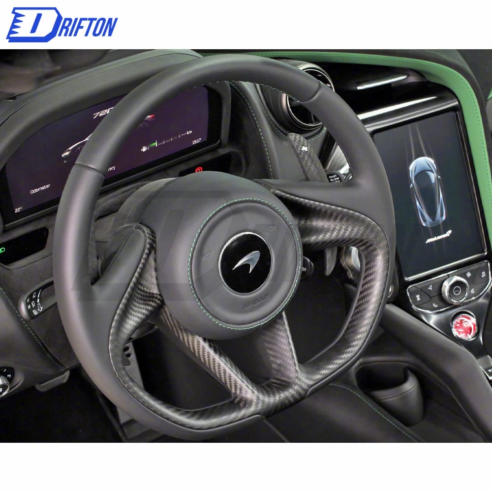 OEM Style Dry Carbon FIber Steering Wheel Trim For Mclaren 720S