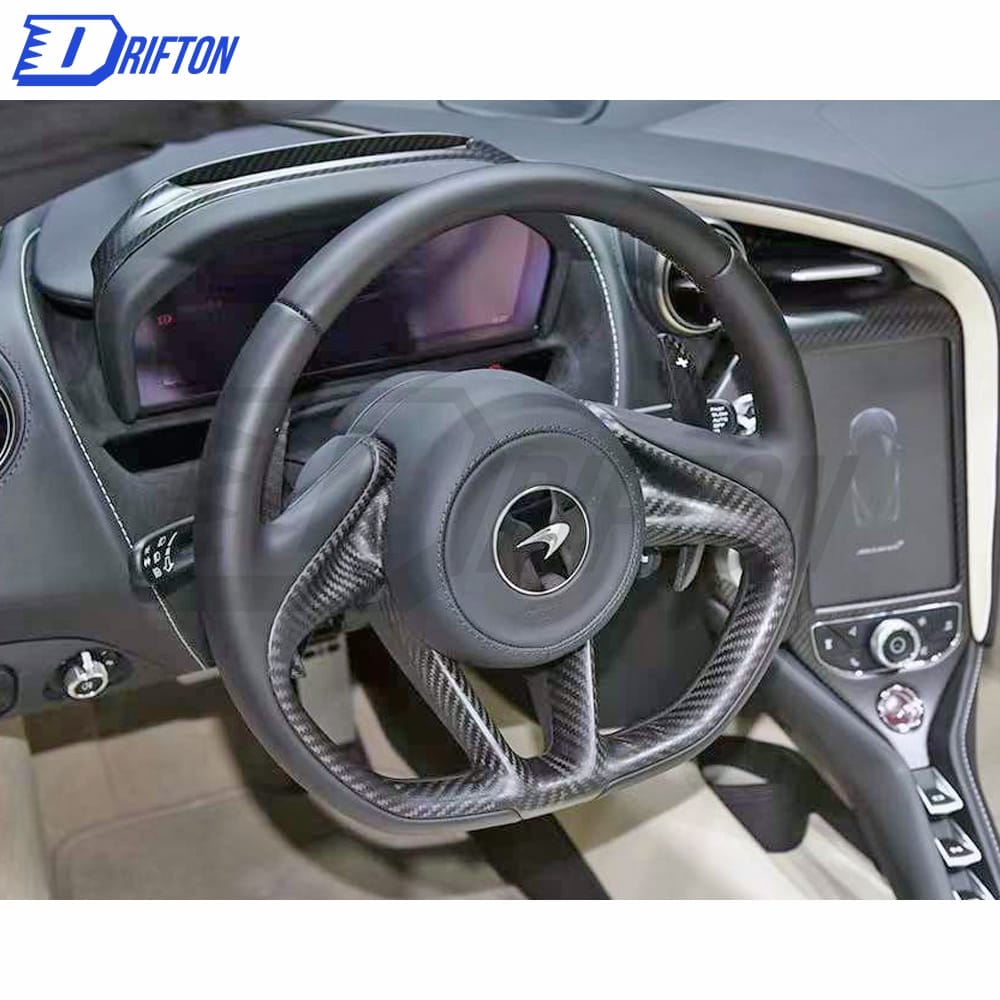 OEM Style Dry Carbon FIber Steering Wheel Trim For Mclaren 720S