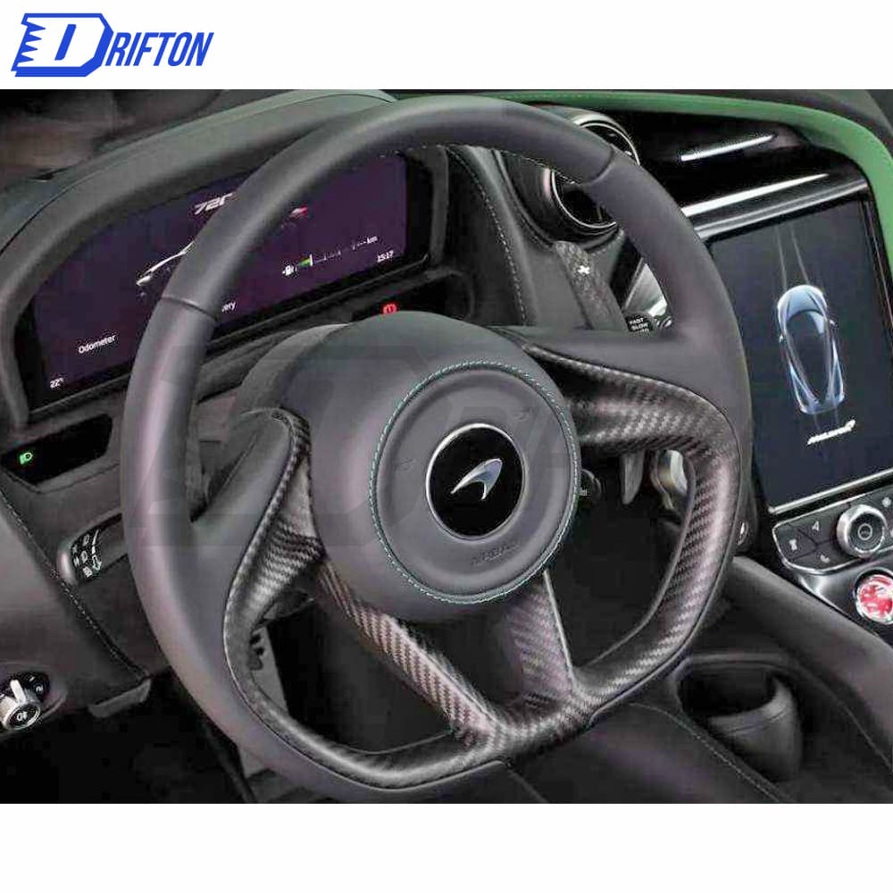 OEM Style Dry Carbon FIber Steering Wheel Trim For Mclaren 720S