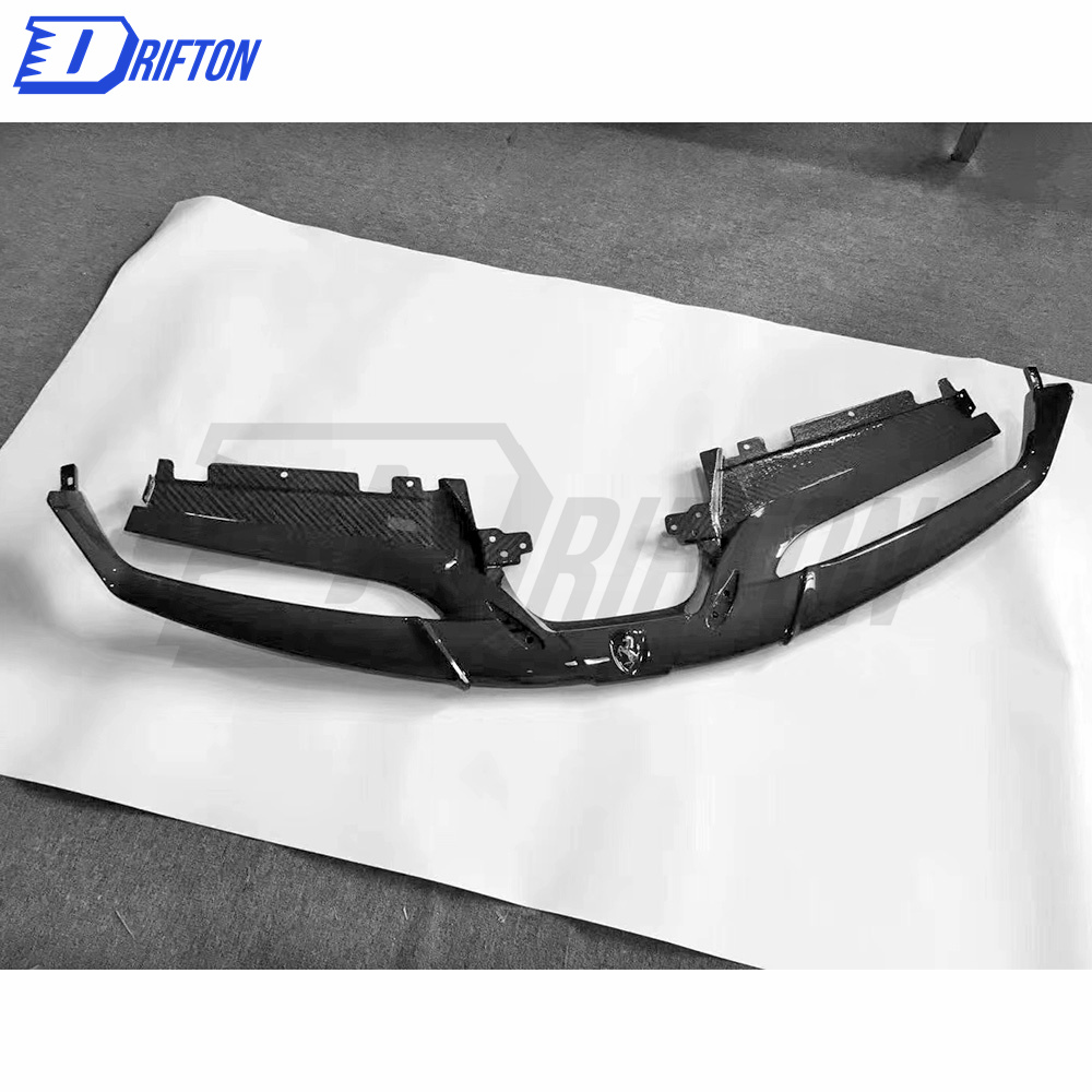 Capristo-Style Dry Carbon Fiber Front Lip For Ferrari 488 GTB Spider 2015-2018