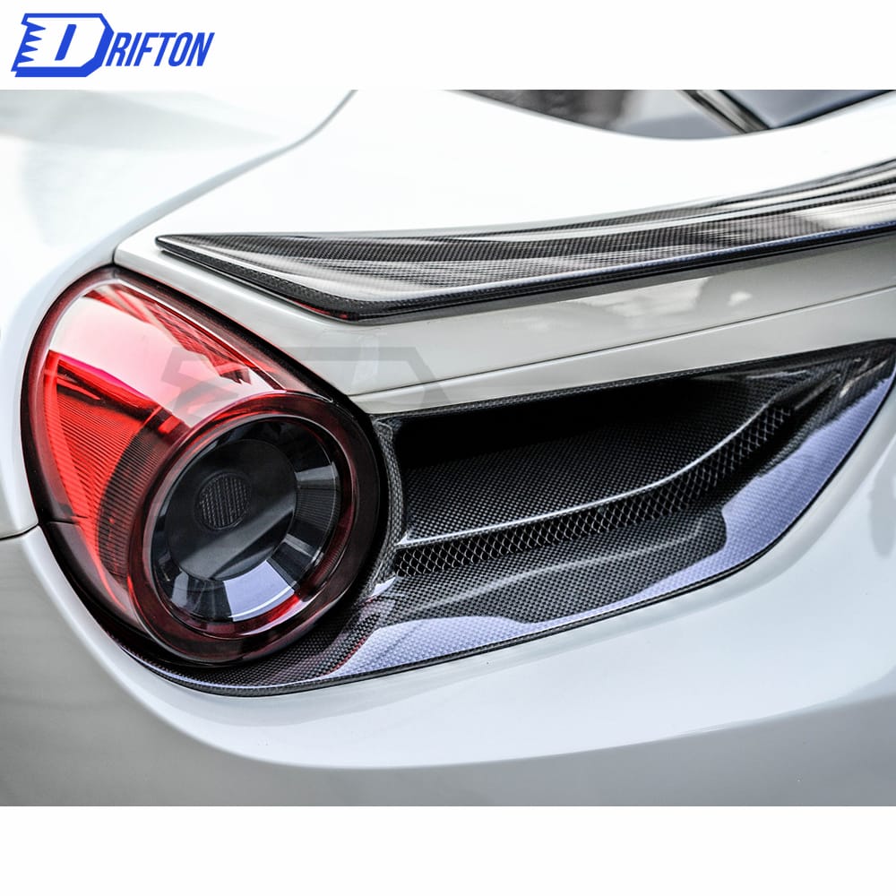 Capristo-Style Dry Carbon Fiber Tail Light Covers For Ferrari 488 GTB 2015-2018