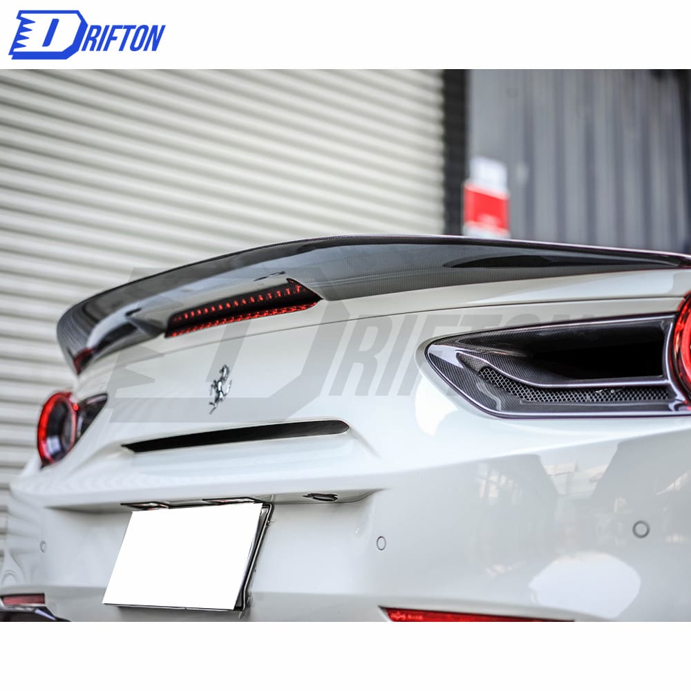 Capristo-Style Dry Carbon Fiber Tail Light Covers For Ferrari 488 GTB 2015-2018