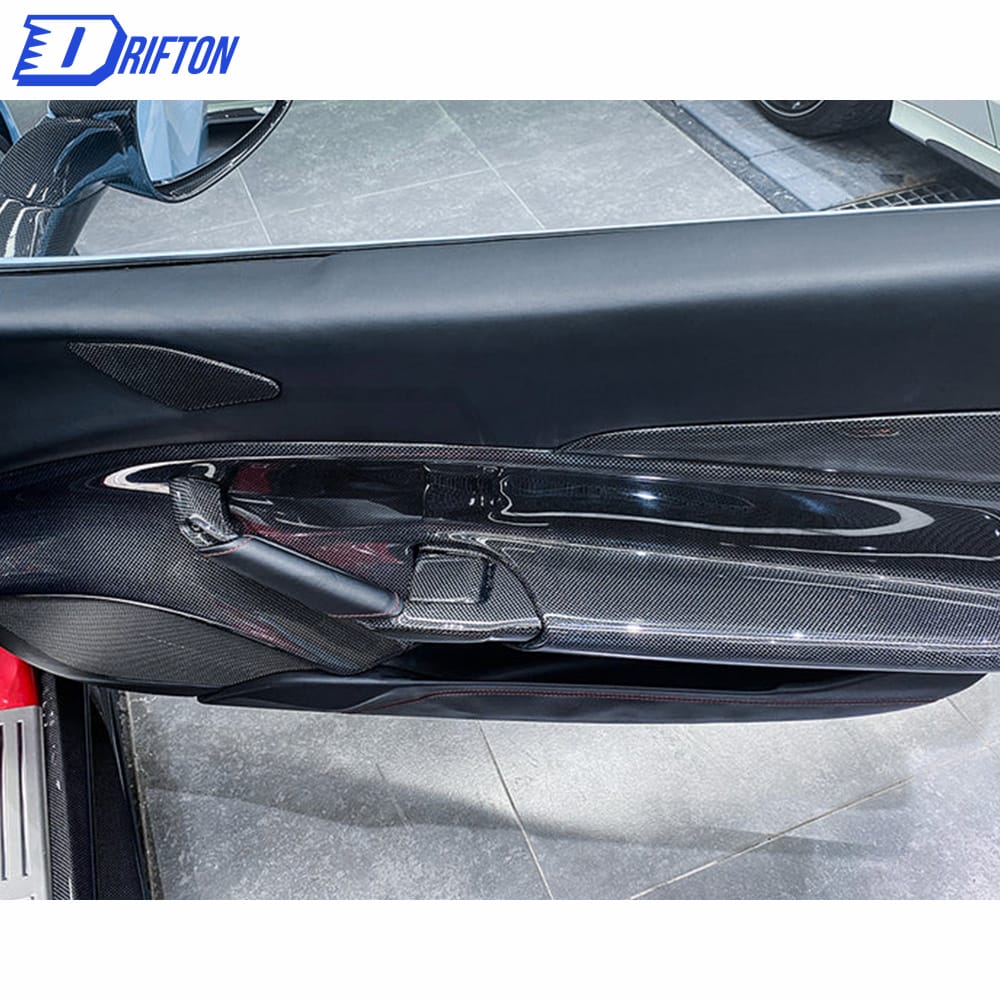 Carbon Fiber Door Panel Plate Interiors For Ferrari 488 GTB 2015-2018