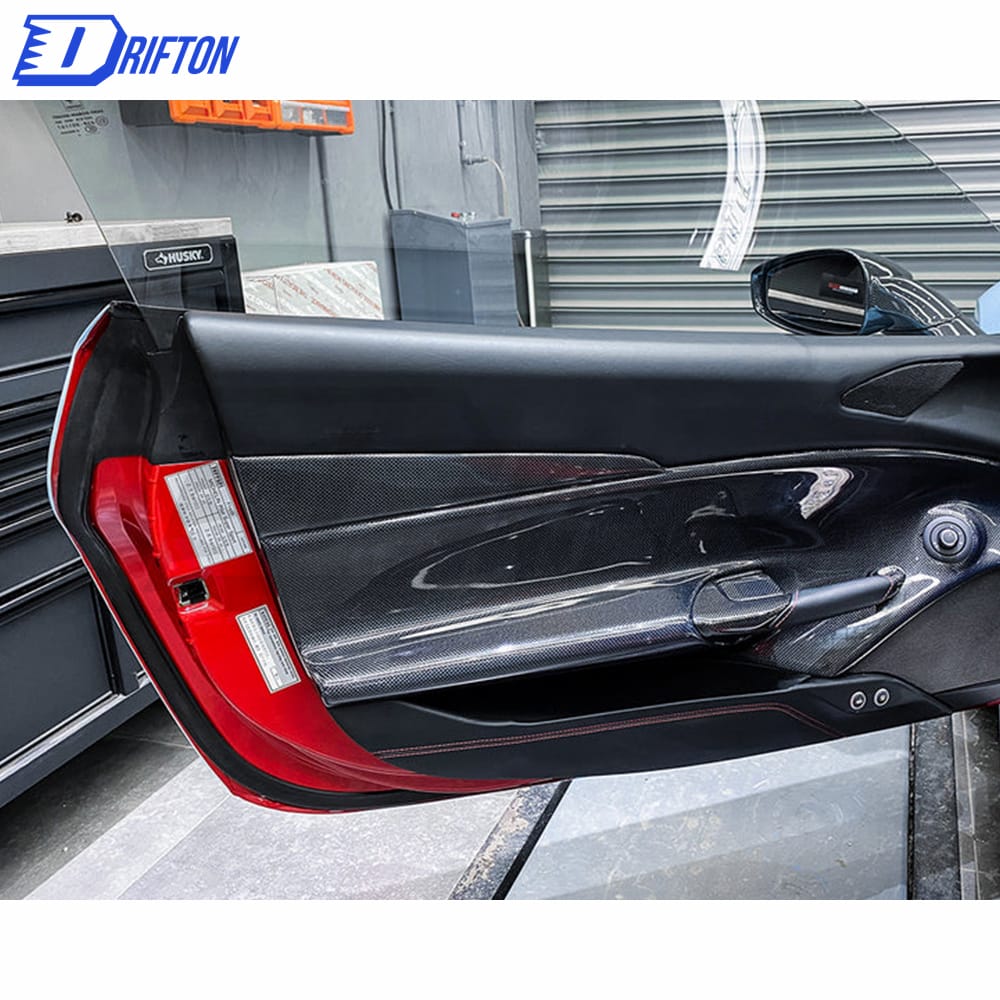 Carbon Fiber Door Panel Plate Interiors For Ferrari 488 GTB 2015-2018