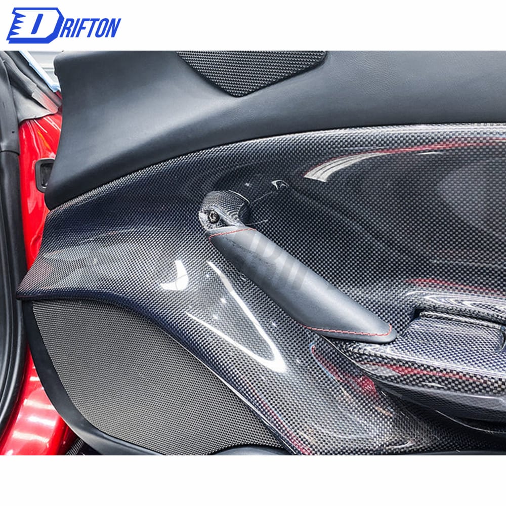 Carbon Fiber Door Panel Plate Interiors For Ferrari 488 GTB 2015-2018