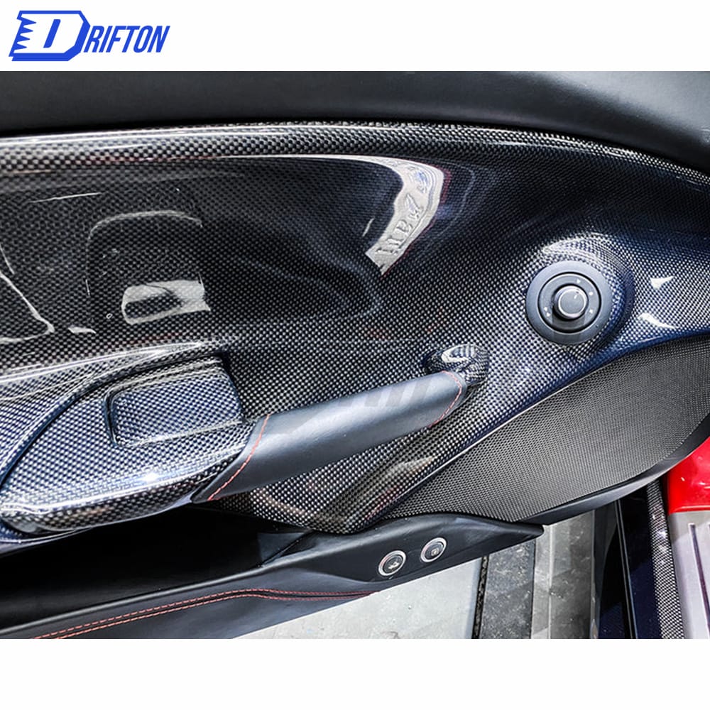 Carbon Fiber Door Panel Plate Interiors For Ferrari 488 GTB 2015-2018