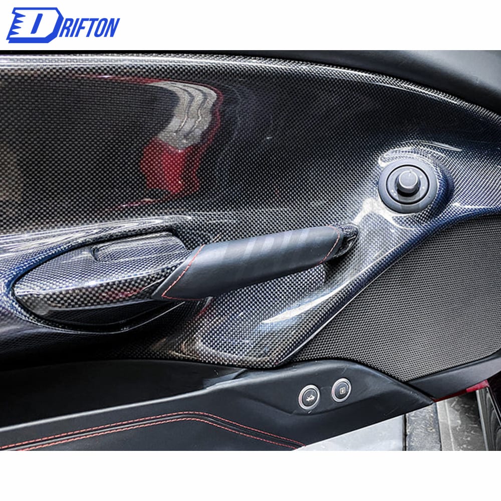 Carbon Fiber Door Panel Plate Interiors For Ferrari 488 GTB 2015-2018