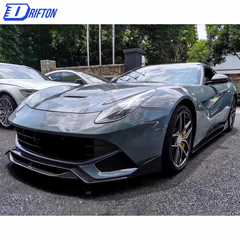 DMC Style Carbon Fiber Front Lip For Ferrari F12 2013-2017