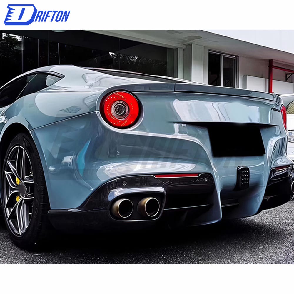 DMC Style Carbon Fiber Rear Spoiler Trunk Wing For Ferrari F12 2013-2017