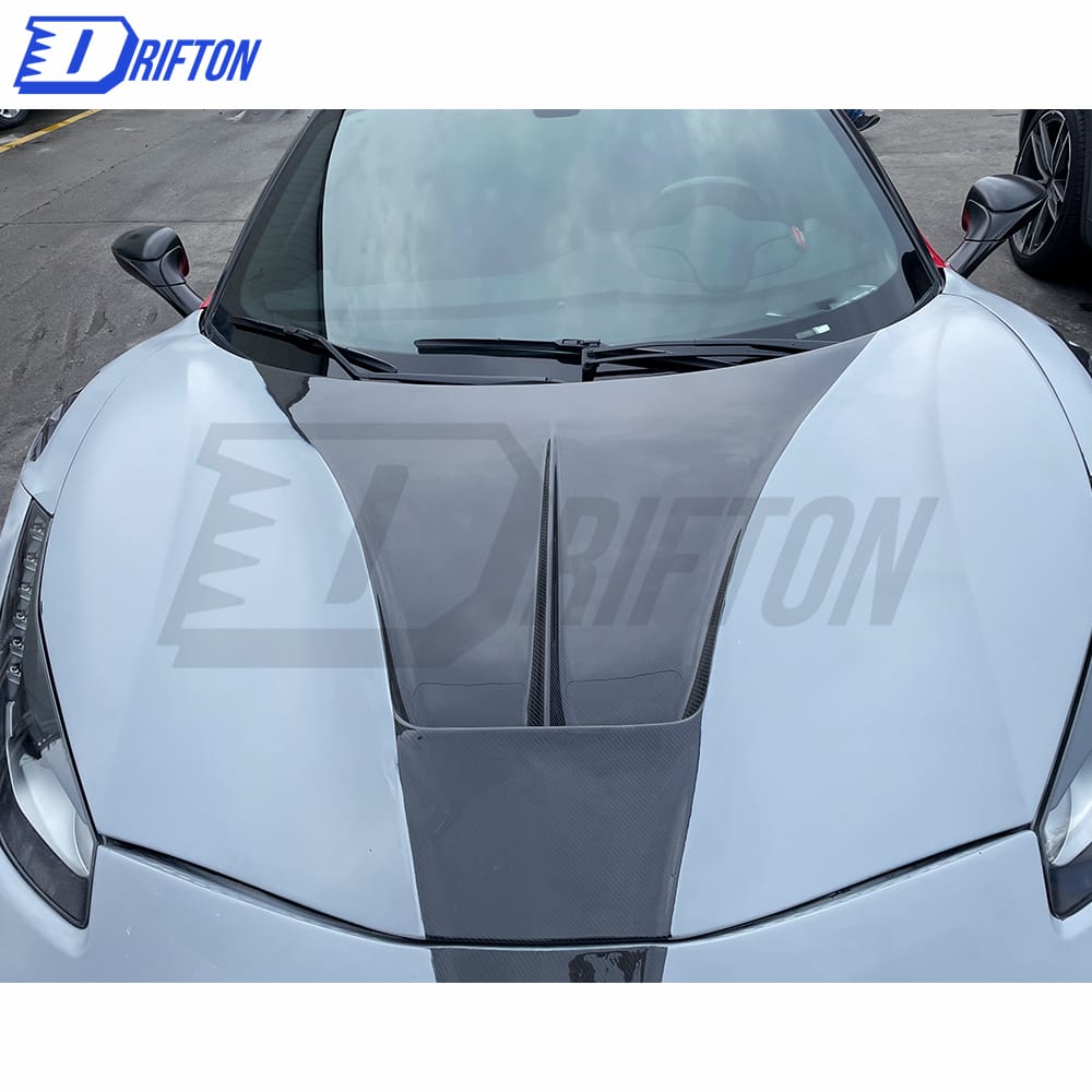 Mansory Style Half Carbon Fiber Hood For Ferrari 488 2015-2018
