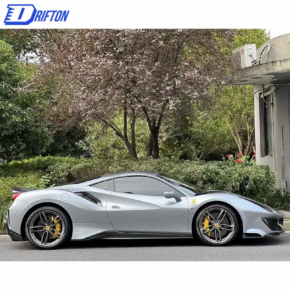 Pista-Style Dry Carbon Fiber With Portion Primer Car Body Kit For Ferrari 488 GTB 2015-2018