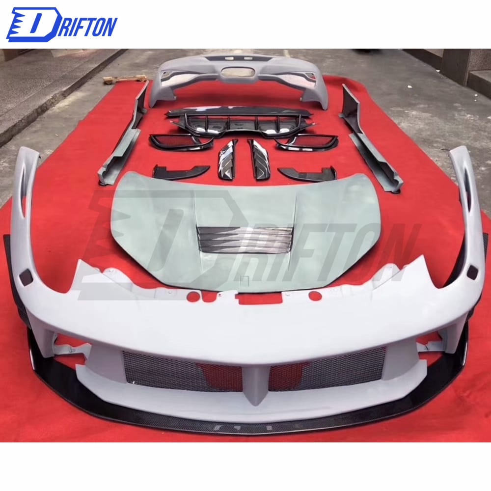 Prior Design Style Glass Fiber Car Body Kit For Ferrari 458 2011-2016