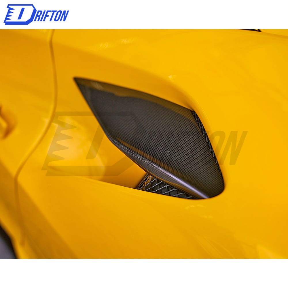 Novitec Style Dry Carbon Fiber Air-Guide Side Vent Cover For Ferrari F8 2020-2022