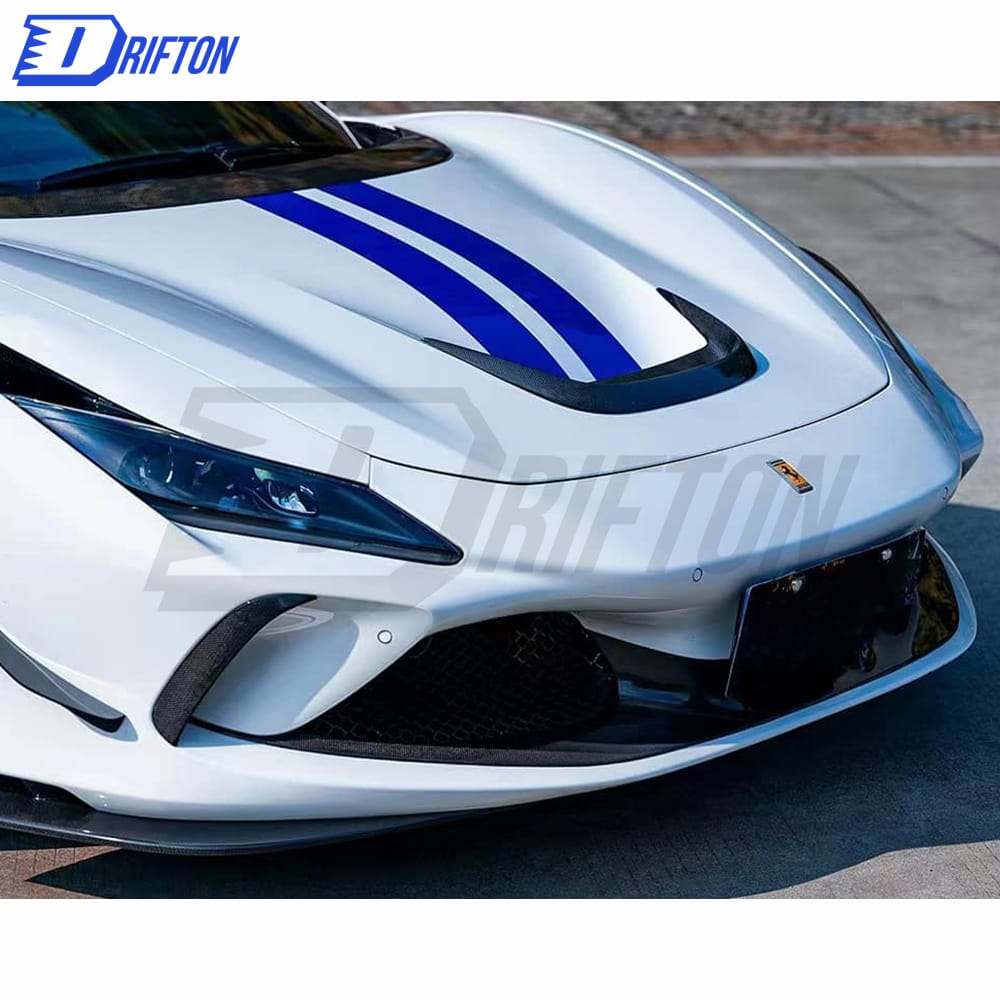 Novitec Style Dry Carbon Fiber Hood Vent Insert Trunk Lid For Ferrari F8 2020-2022