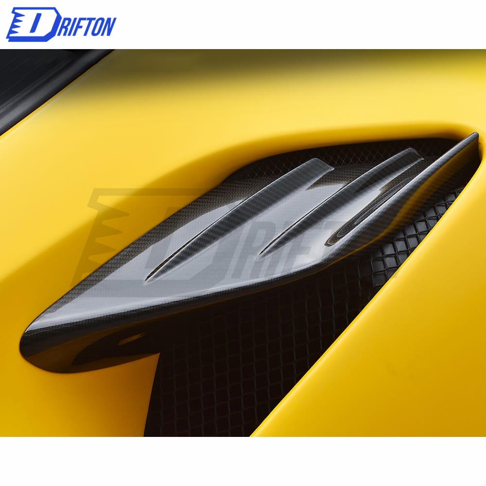 PT Style Dry Carbon Fiber Rear Air Inlet Trim For Ferrari F8 2020-2022