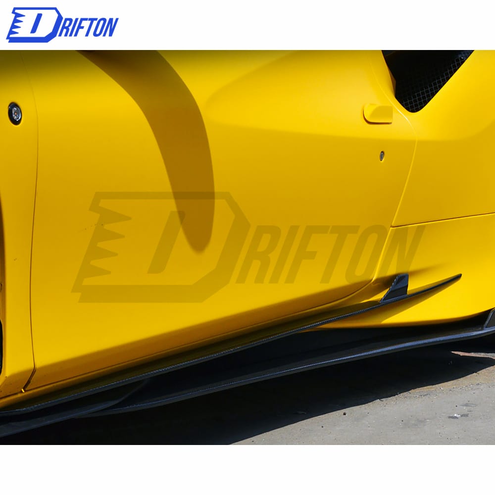 PT Style Dry Carbon Fiber Side Skirt For Ferrari F8 2020-2022