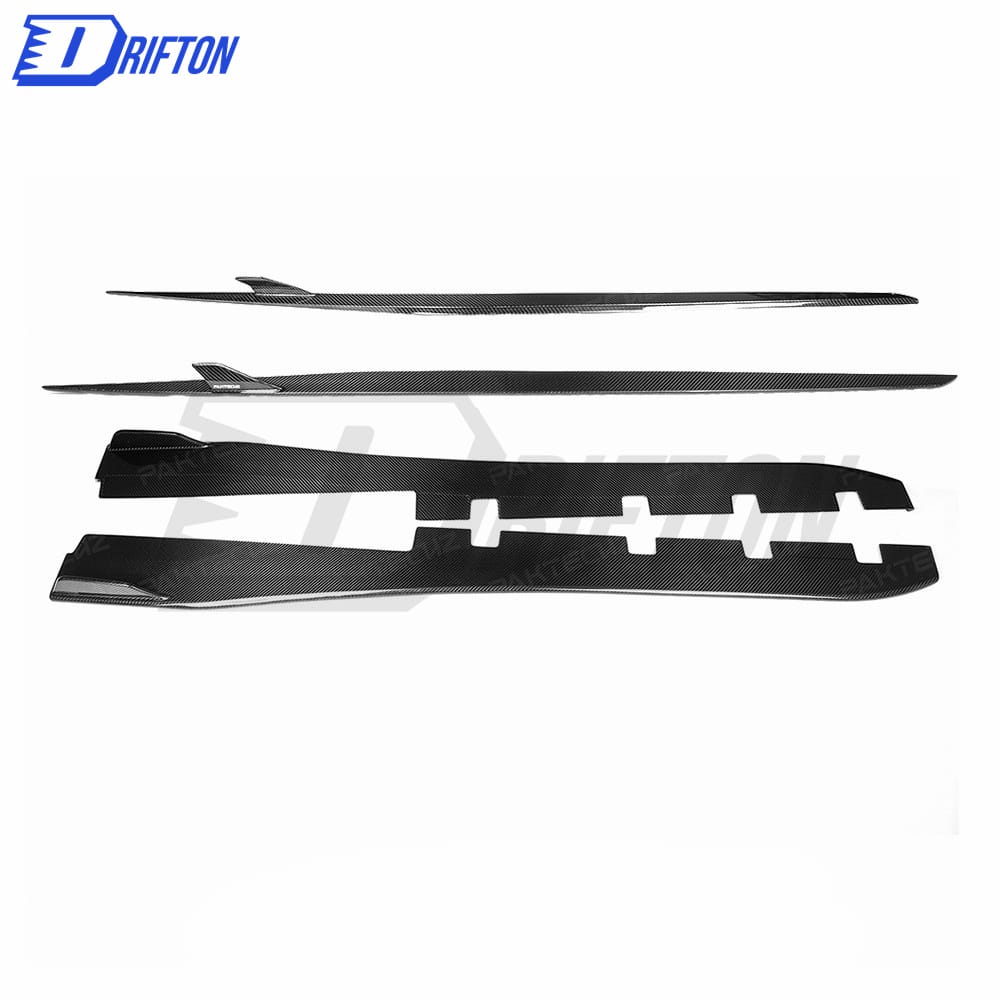 PT Style Dry Carbon Fiber Side Skirt For Ferrari F8 2020-2022
