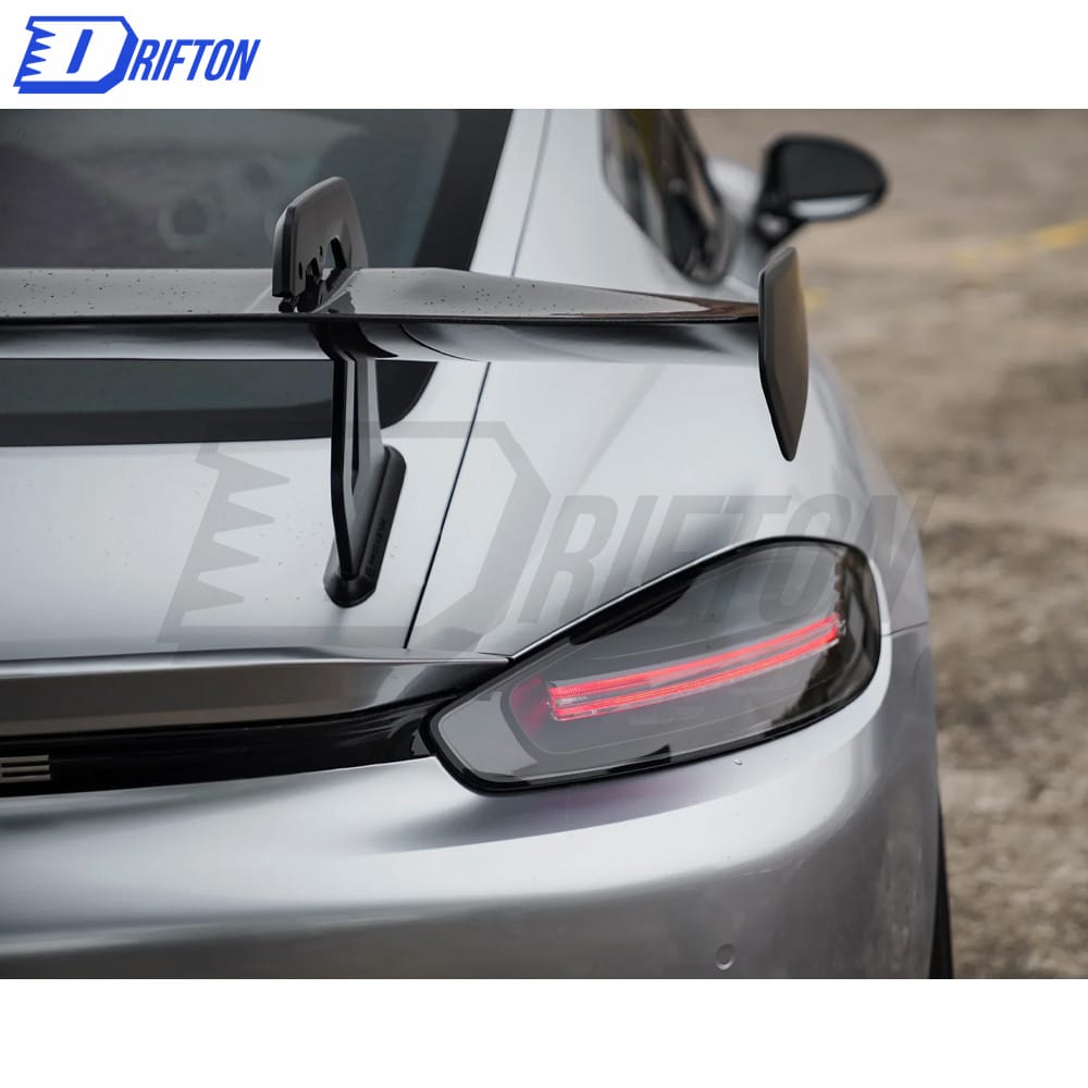 GT4RS Style Carbon Fiber Rear GT Spoiler For Porsche 718 Cayman Boxster 2016-2020