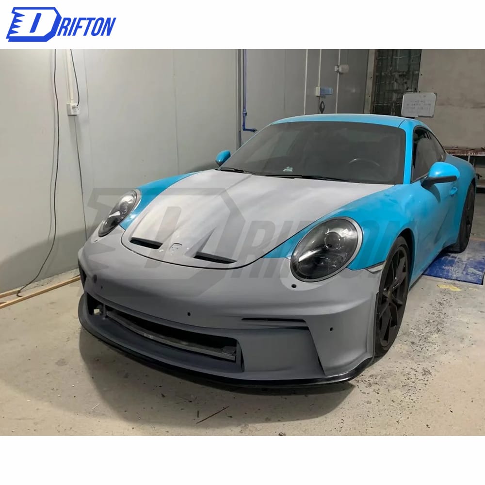 GT3 Style Dry Carbon Fiber With Full Primer Hood For Porsche 911 992 Carrera S 2019-2023