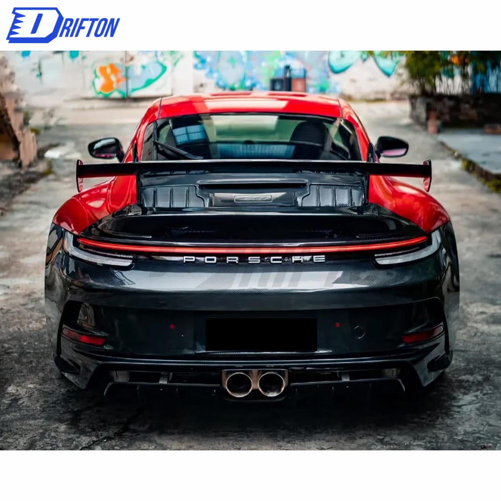 GT3 Style Dry Carbon Fiber With Portion Primer For Porsche 911 992 Carrera S 2019-2023