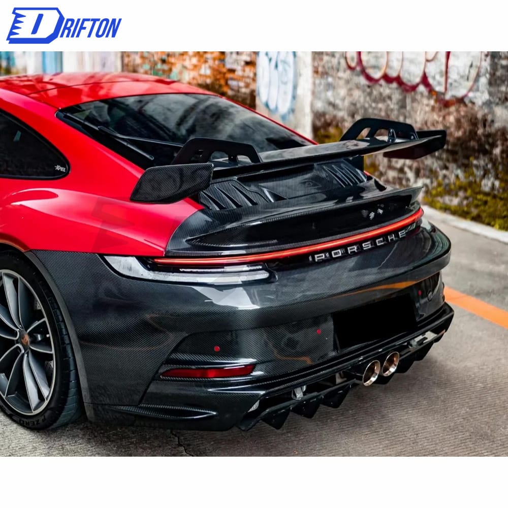 GT3 Style Dry Carbon Fiber With Portion Primer For Porsche 911 992 Carrera S 2019-2023