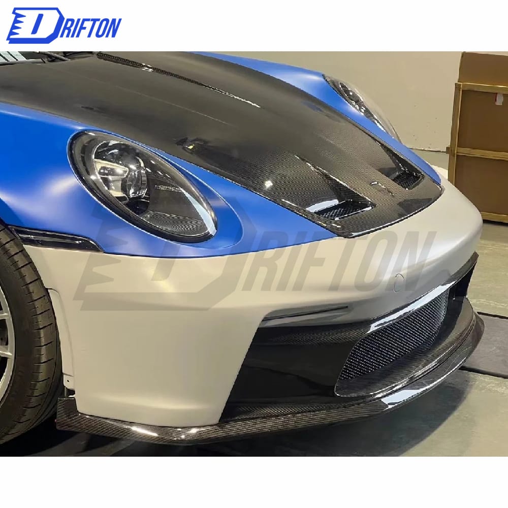 GT3 Style Dry Carbon Fiber With Portion Primer Front Bumper For Porsche 911 992 Carrera S 2019-2023