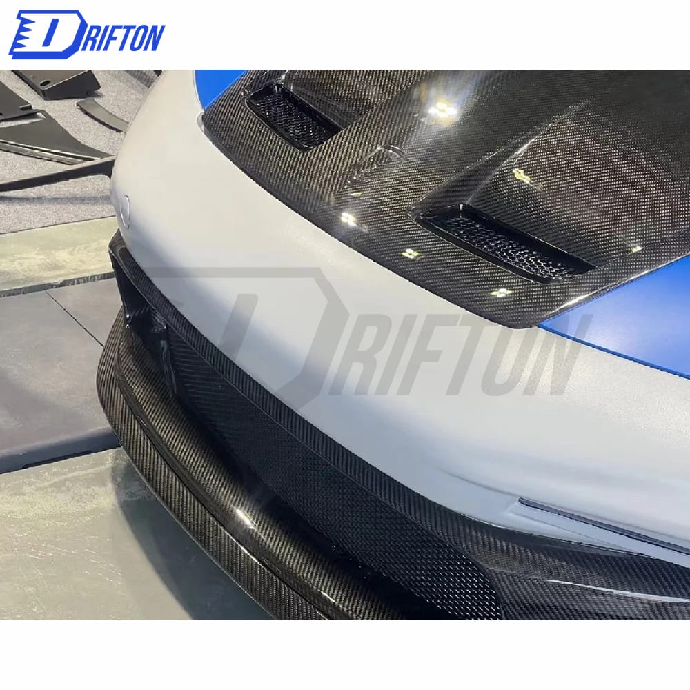 GT3 Style Dry Carbon Fiber With Portion Primer Front Bumper For Porsche 911 992 Carrera S 2019-2023