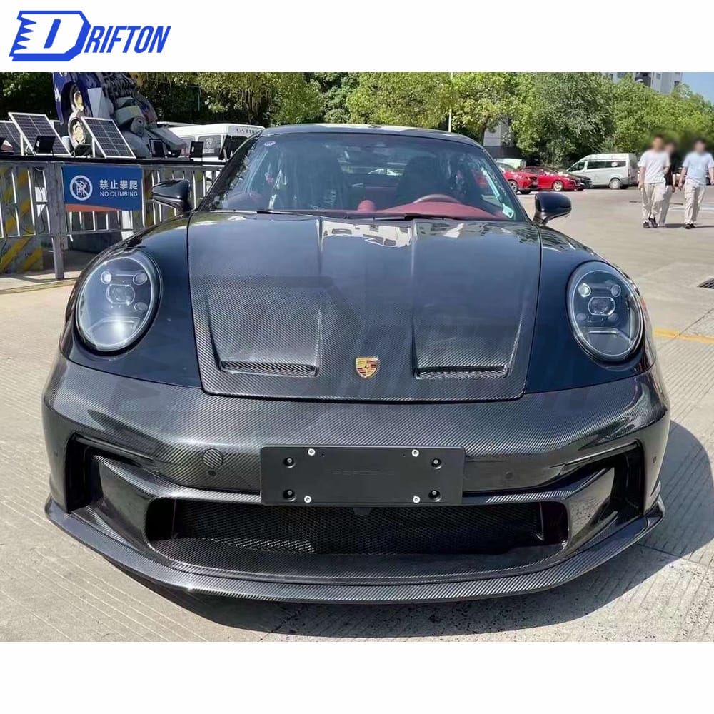 GT3 Style Full Dry Carbon Fiber Front Bumper For Porsche 911 992 Carrera S 2019-2023