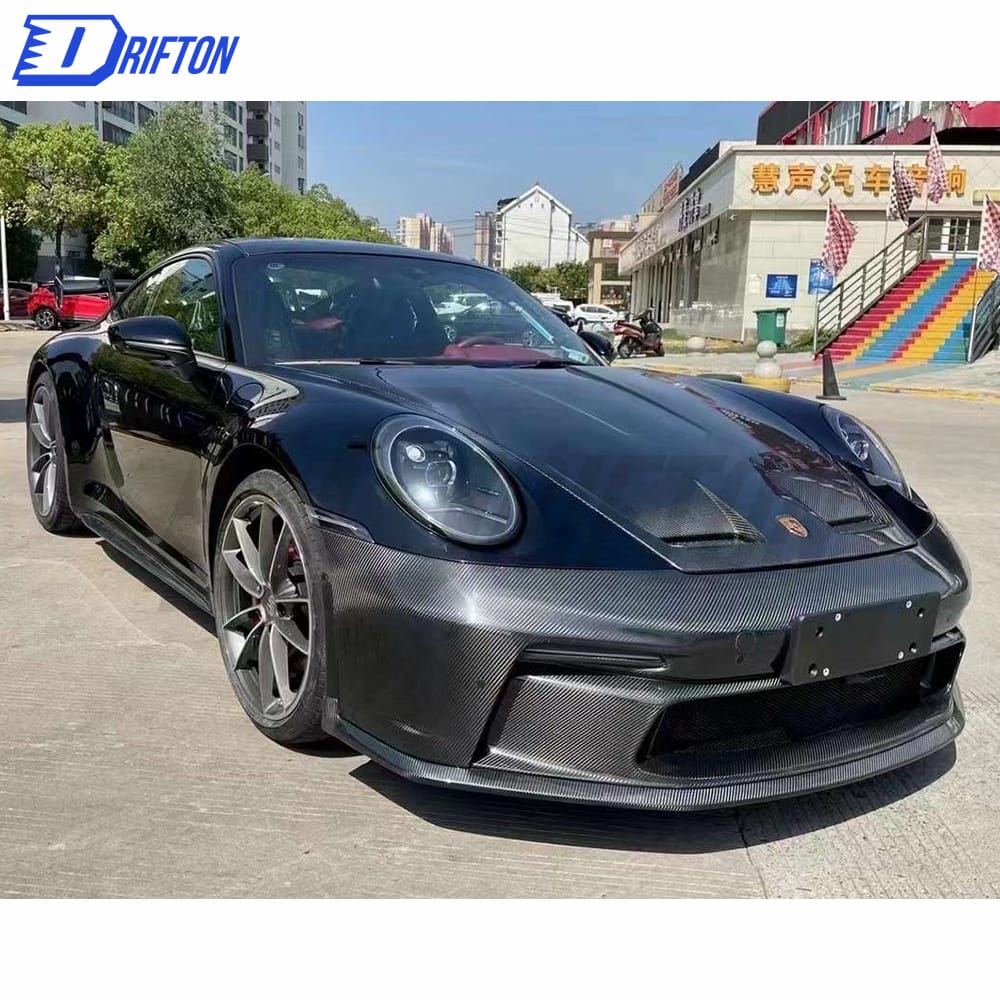 GT3 Style Full Dry Carbon Fiber Front Bumper For Porsche 911 992 Carrera S 2019-2023