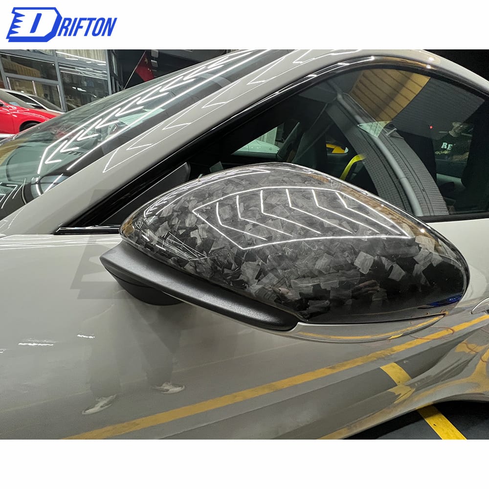 OEM Style Forged Dry Carbon Fiber Mirror Cover For Porsche 911 992 Carrera S 2019-2023